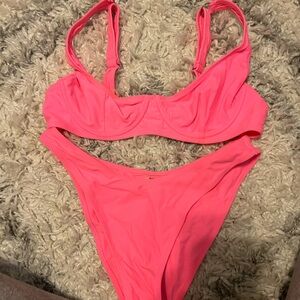 Chic Neon Pink Bikini Set